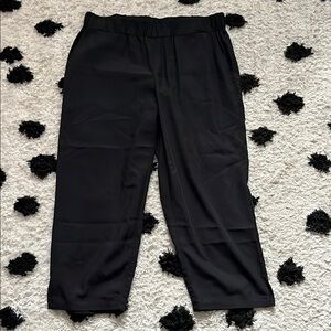 Eileen fisher size SMALL Black Wide-Leg jogger style lightweight materiel pants